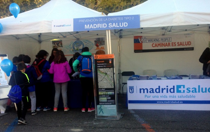 Stand de Madrid Salud en la Carrera por la diabetes