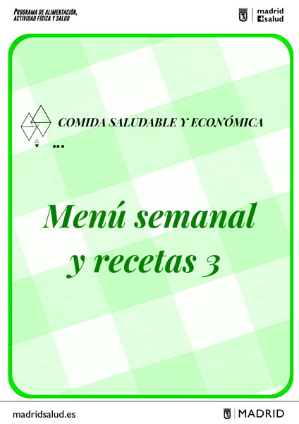 Comida saludable y económica. Menú semanal con recetas