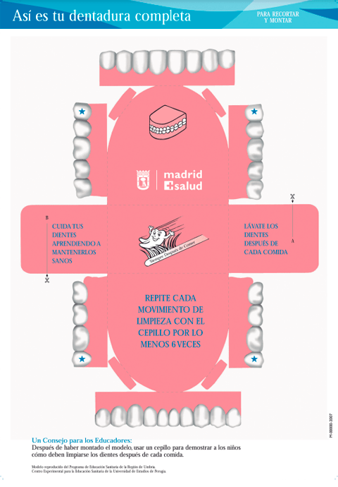 Dentadura recortable
