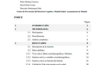 Sentimiento de soledad en las personas mayores de la ciudad de Madrid