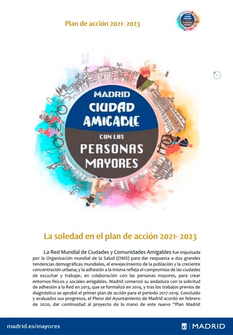 La soledad en el Plan de Acción 2021-2023