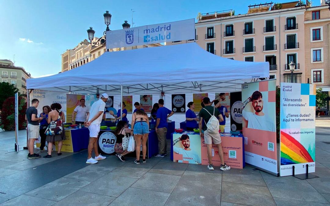 Madrid Salud se suma a Madrid Orgullo 2025 en Plaza de Ópera