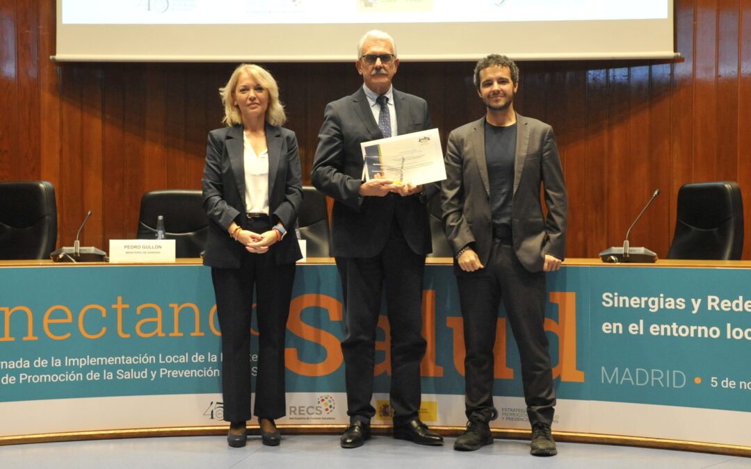 La Red Española de Ciudades Saludables (RECS) de la FEMP premia el programa de Madrid Salud «la contrapartida»